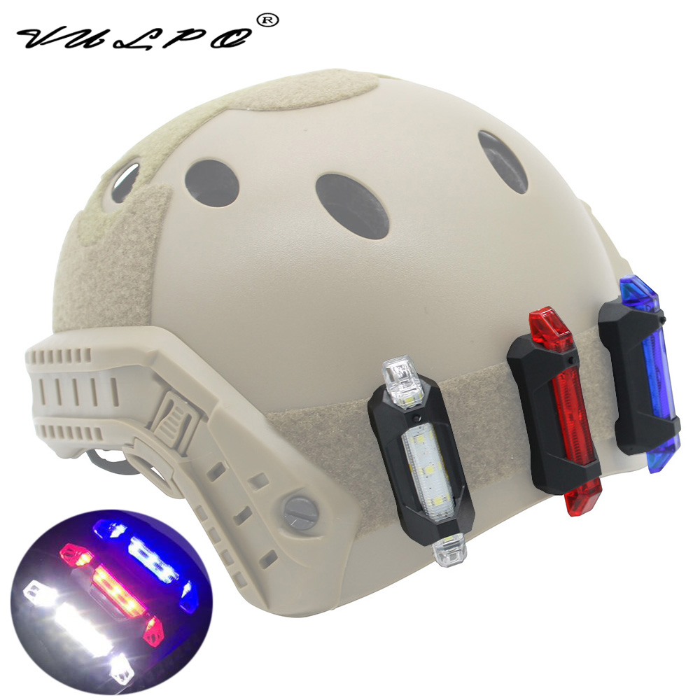 Cycling Gear Helmet - VULPO Tactical Helmet Backpack Signal Light