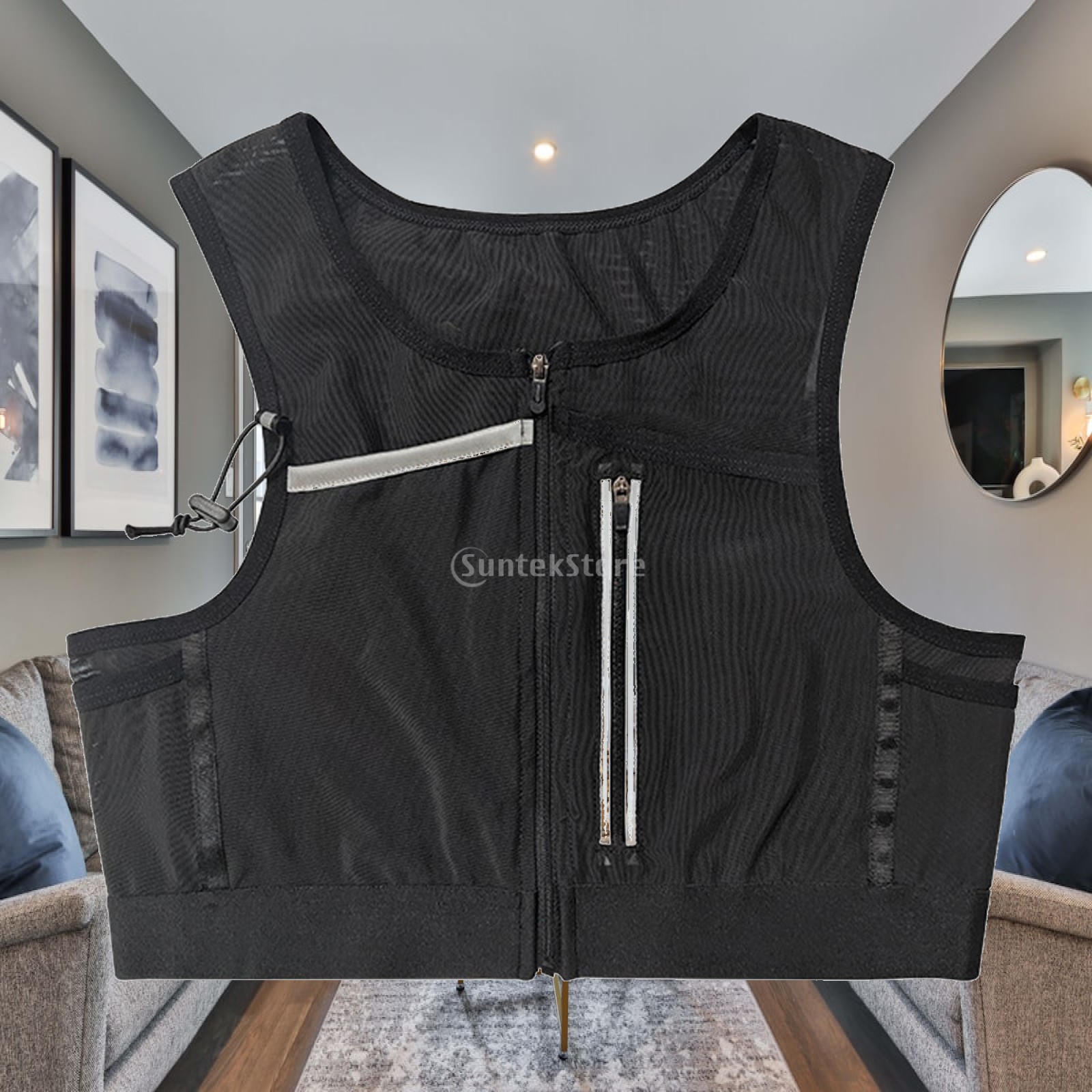 Reflective Cycling Vest - Running Vest Bag Chest Pack Reflective