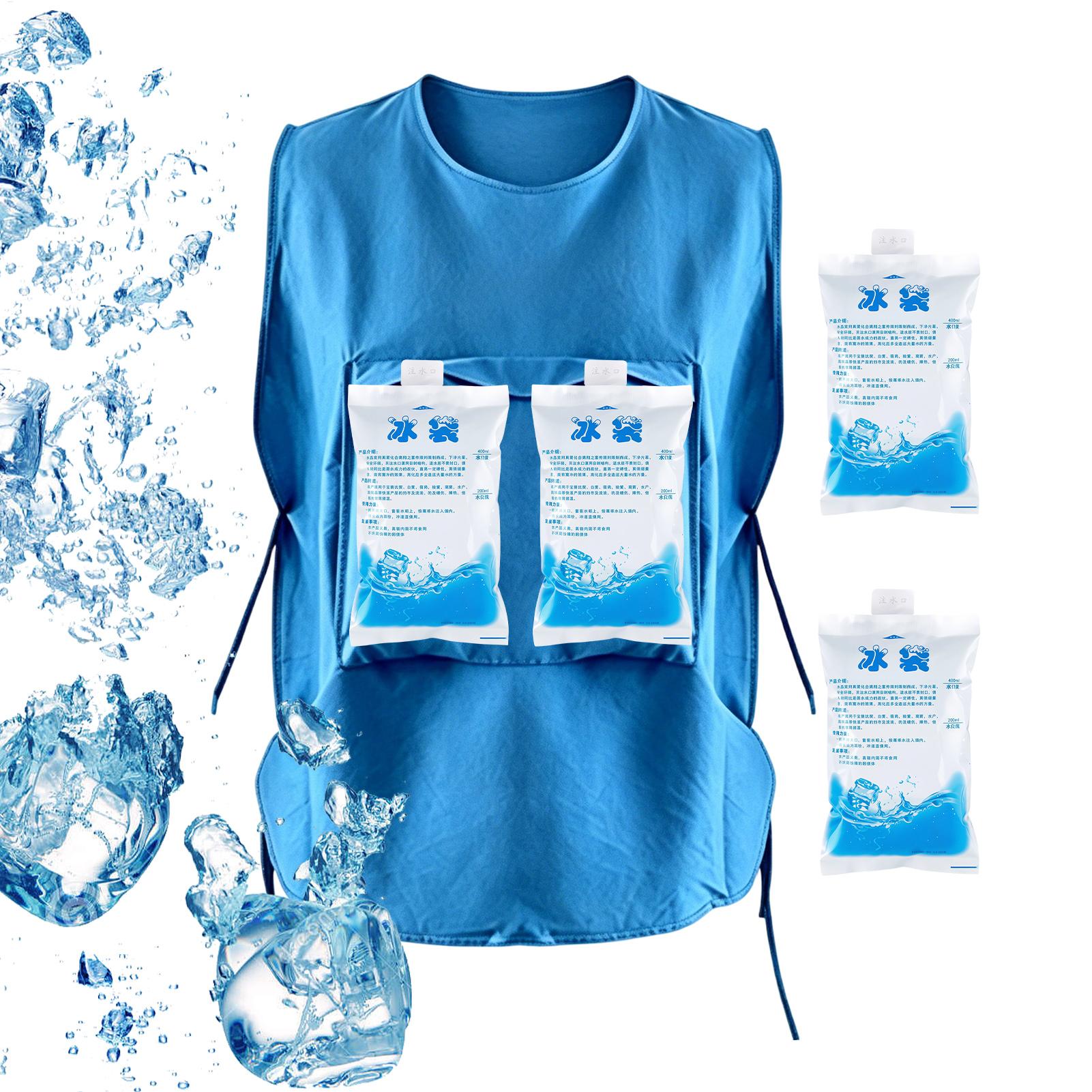 Cycling Gear For Cold Weather - 4 Gel Ice Packs Cooling Vest