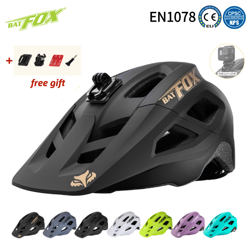 Cycling Gear Helmet - BATFOX Mountain Bike Helmet Can install