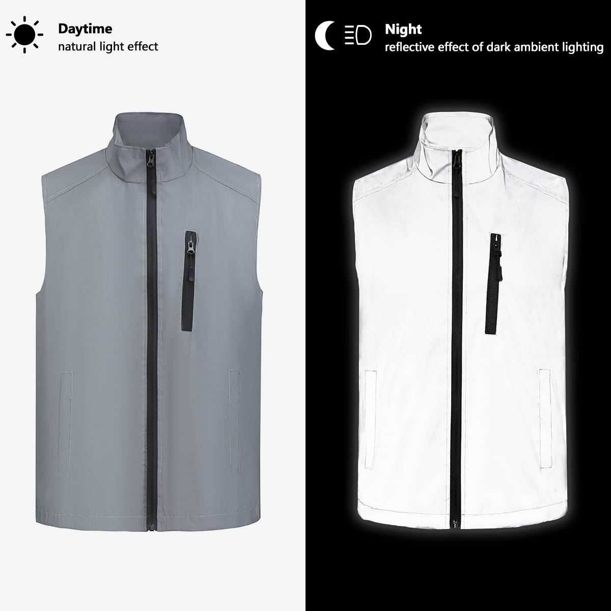 Reflective Cycling Vest - Reflective Clothes Motorcycle Riding Men Lightweight