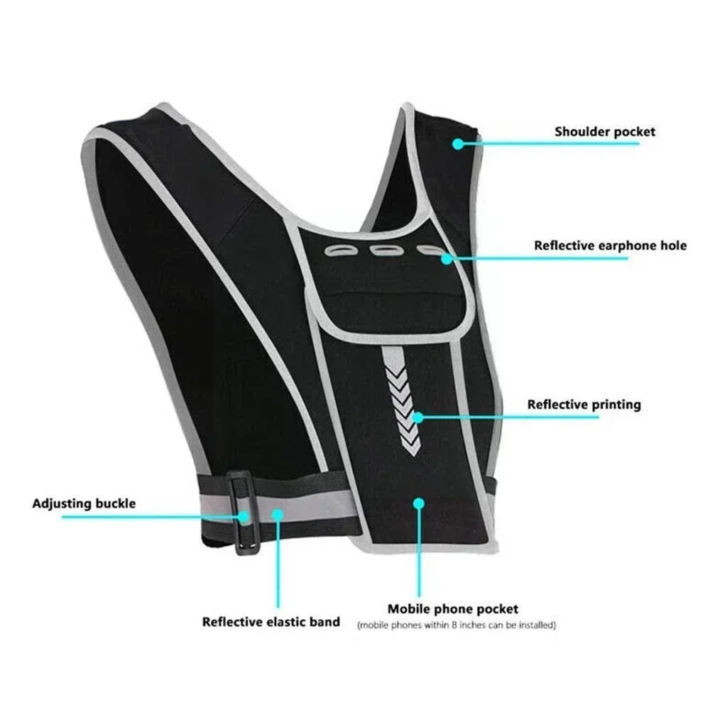 1Pcs Reflective Running Vest,  - огляд і ціна Reflective Cycling Vest