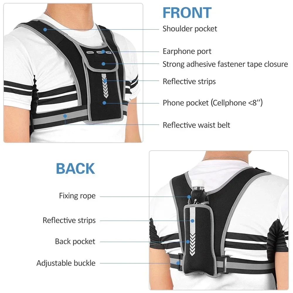 1Pcs Reflective Running Vest,  - огляд і ціна Reflective Cycling Vest