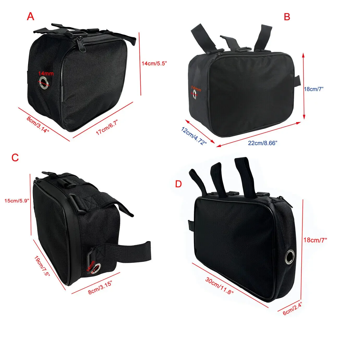 Bicycle Tube Frame Pack Bag, B - огляд і ціна Cycling Gear Organizer
