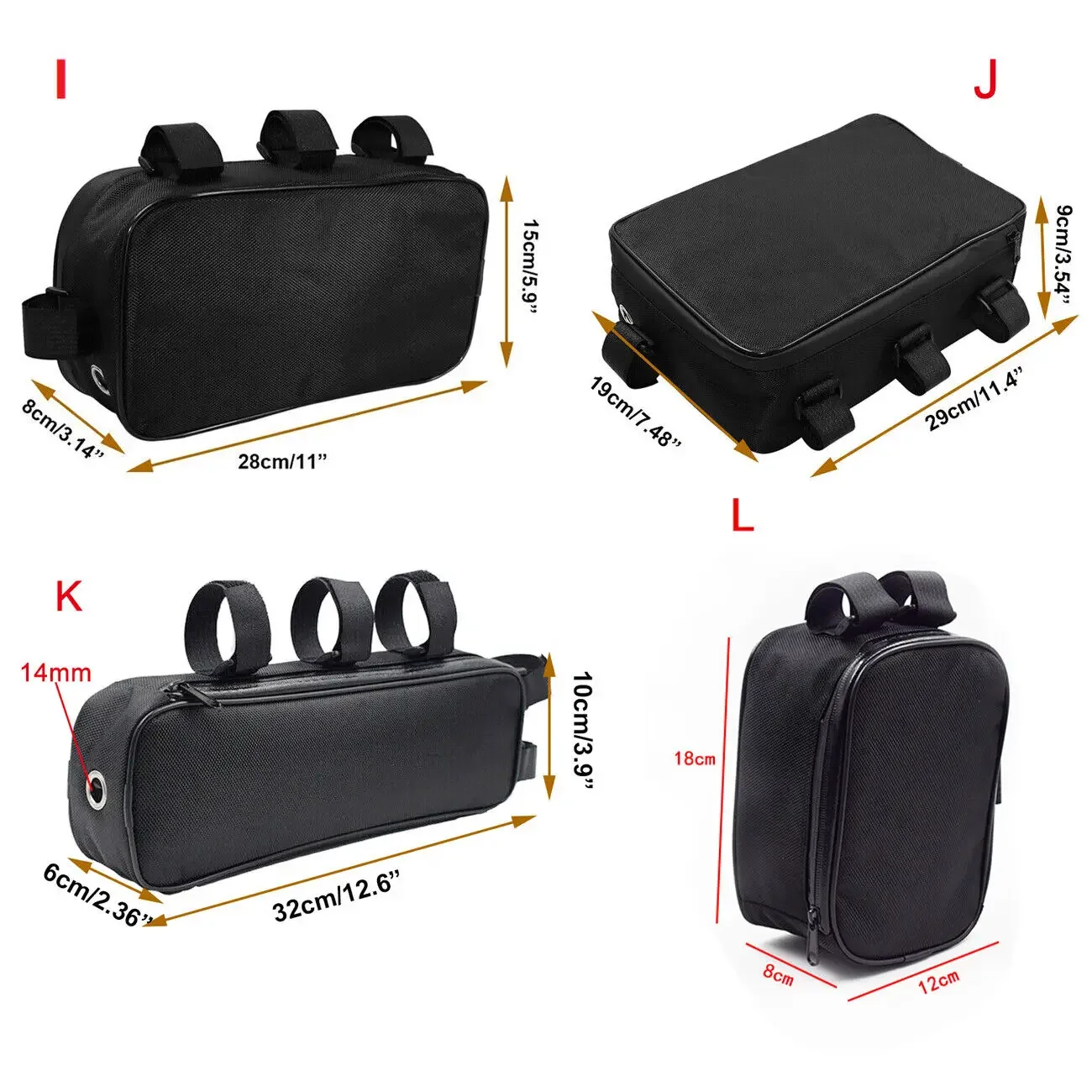 Bicycle Tube Frame Pack Bag, B - огляд і ціна Cycling Gear Organizer