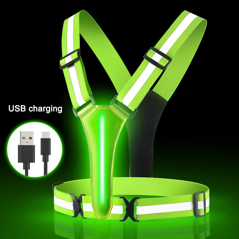 LED Running Vest USB Rechargea - огляд і ціна Reflective Cycling Vest