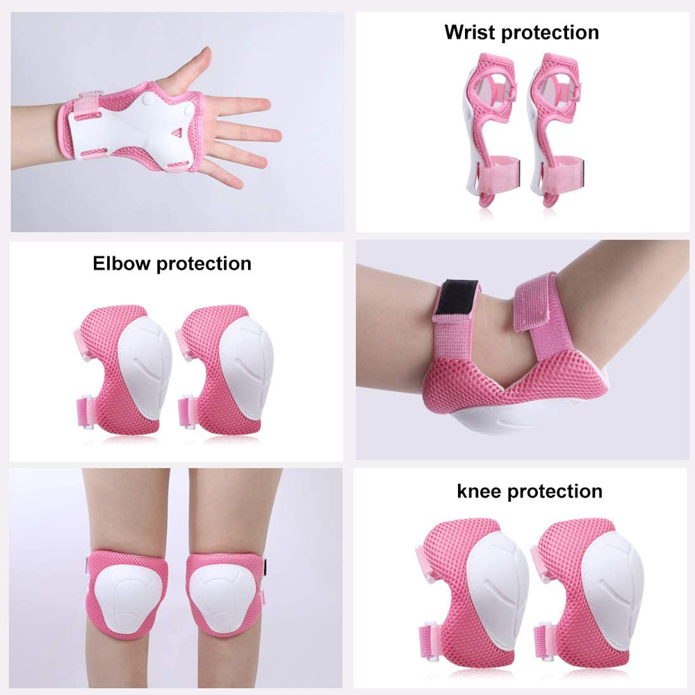 6Pcs/Set Protective Gears Set  - огляд і ціна Cycling Safety Gear For Kids