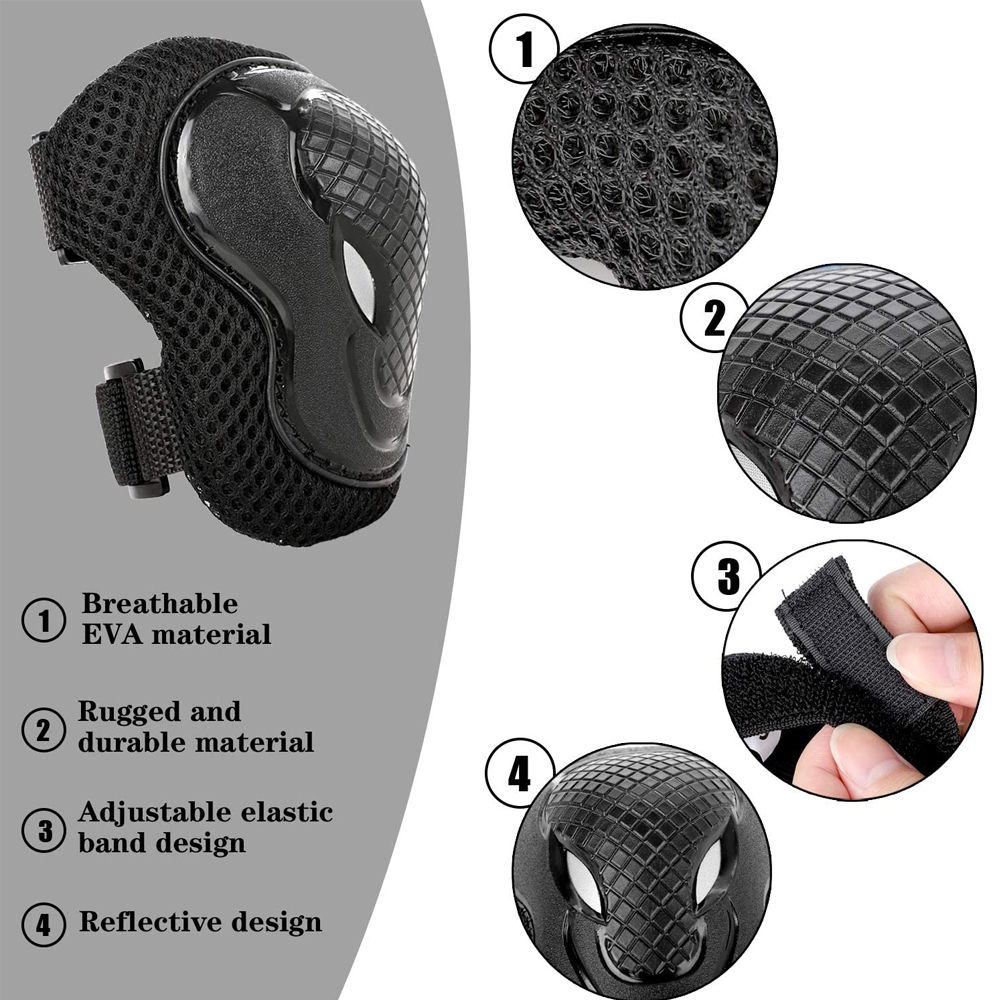 6Pcs Kids Knee Pads Elbow Pads - огляд і ціна Cycling Safety Gear For Kids