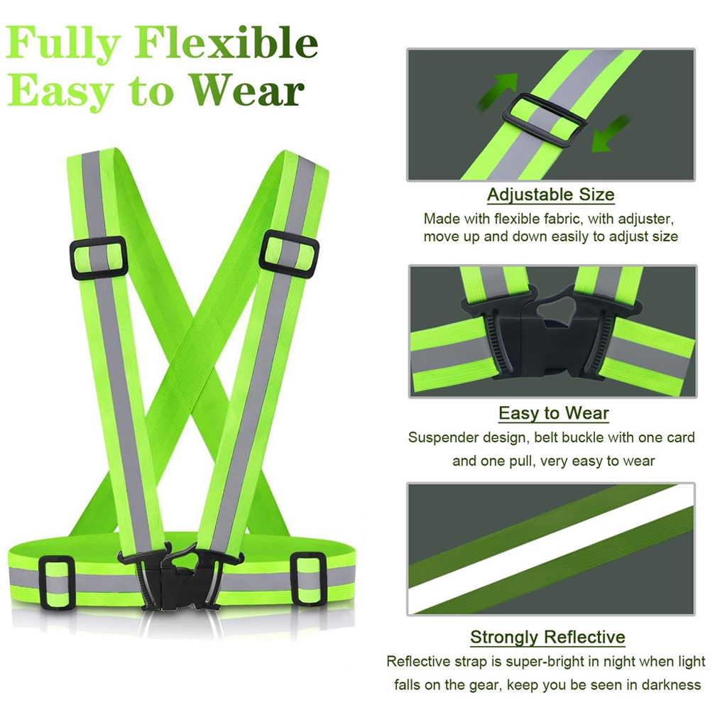 1Pcs Night Running Vest High V - огляд і ціна Reflective Cycling Vest